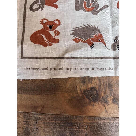 Australia Rodriguez Linen Tea Towel Koala Bear Platypus Animals NWT 31.5”x18.5” - Picture 4 of 8